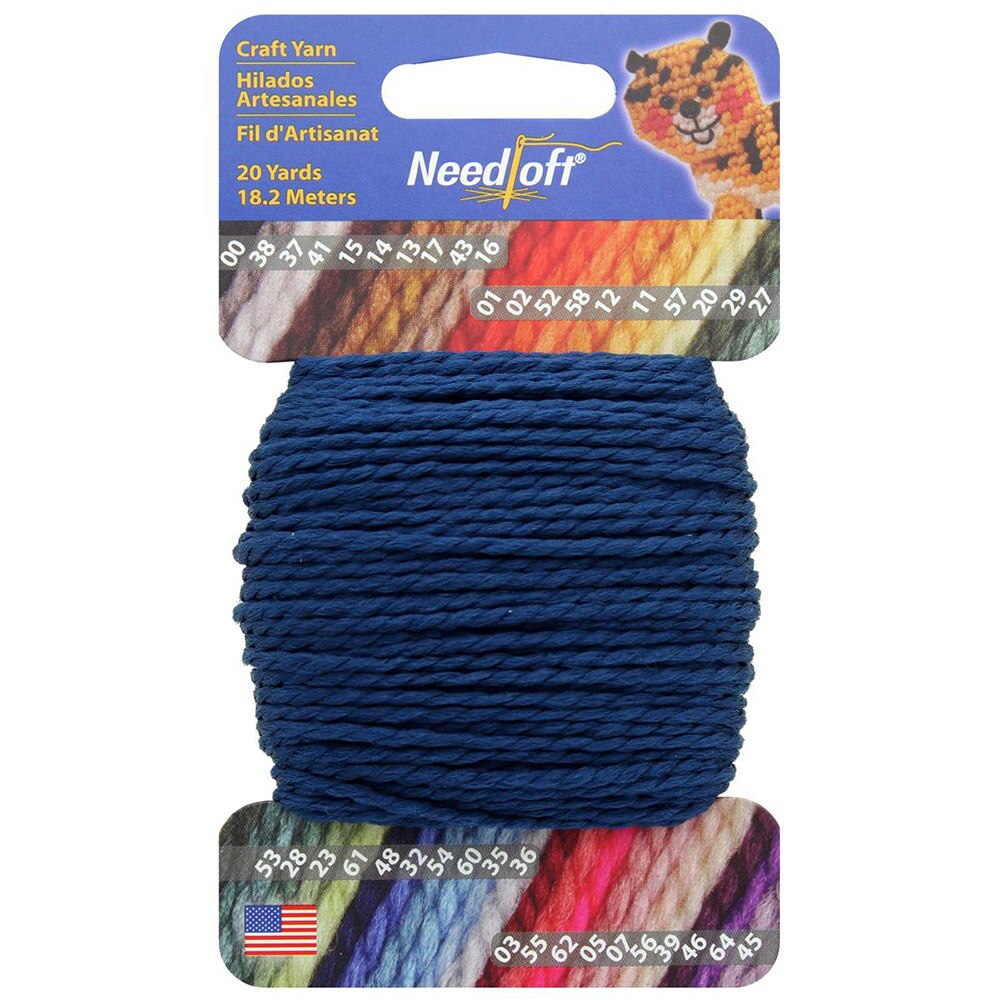 Needloft Craft, Nylon Yarn, 20 Yard, Spool, Dark Royal Blue
